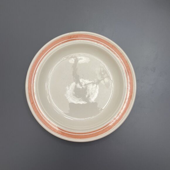 Vintage Homer Laughlin 5 Dishes: 3 Bowls 1 Plate Creamer Eggshell W/Orange Trim - Picture 11 of 16